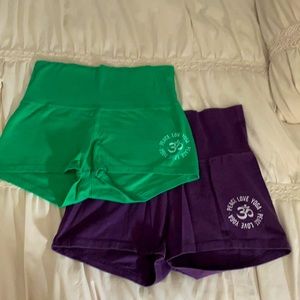 Two Mini shorts Yoga for the price of one .